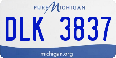 MI license plate DLK3837