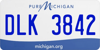 MI license plate DLK3842
