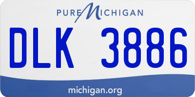 MI license plate DLK3886