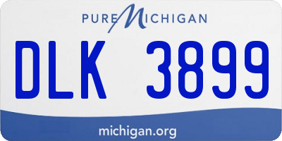 MI license plate DLK3899