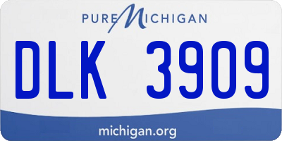 MI license plate DLK3909
