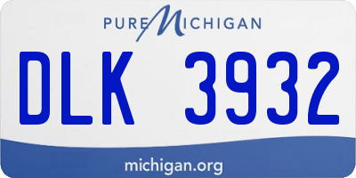 MI license plate DLK3932