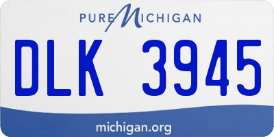 MI license plate DLK3945