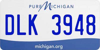 MI license plate DLK3948