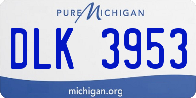 MI license plate DLK3953
