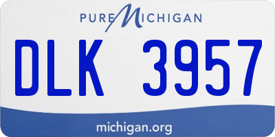 MI license plate DLK3957