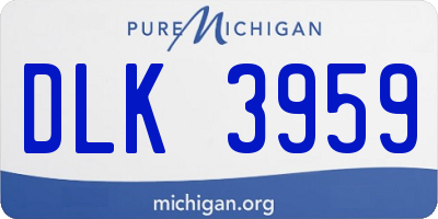 MI license plate DLK3959