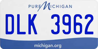 MI license plate DLK3962