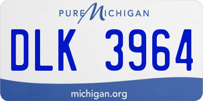 MI license plate DLK3964