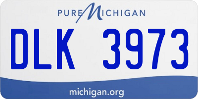 MI license plate DLK3973