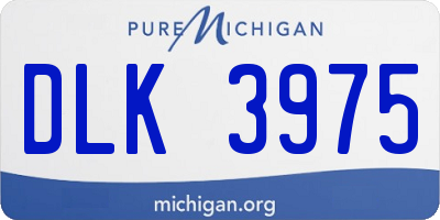 MI license plate DLK3975