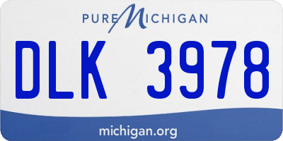 MI license plate DLK3978