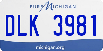 MI license plate DLK3981