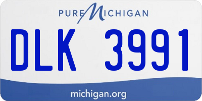 MI license plate DLK3991