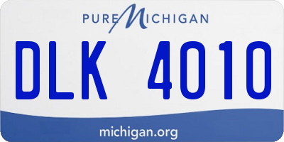 MI license plate DLK4010