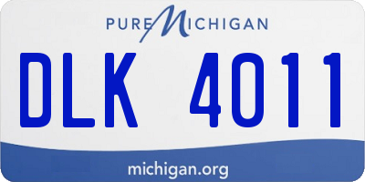 MI license plate DLK4011