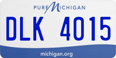 MI license plate DLK4015