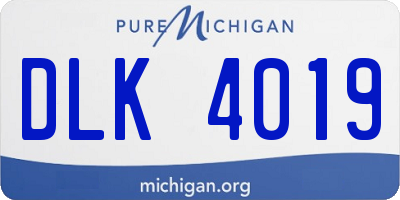 MI license plate DLK4019