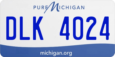 MI license plate DLK4024