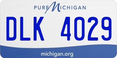 MI license plate DLK4029