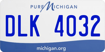 MI license plate DLK4032