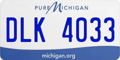 MI license plate DLK4033