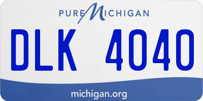 MI license plate DLK4040