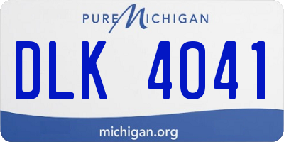 MI license plate DLK4041