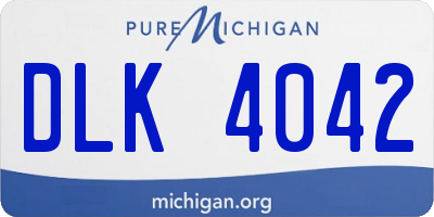 MI license plate DLK4042