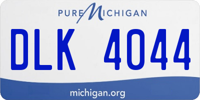 MI license plate DLK4044