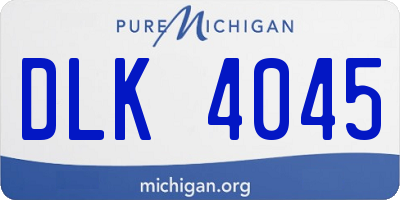 MI license plate DLK4045