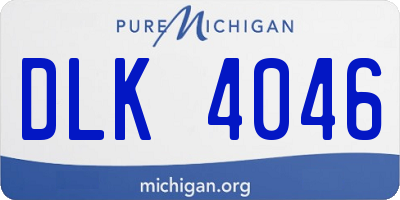 MI license plate DLK4046