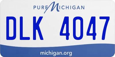 MI license plate DLK4047