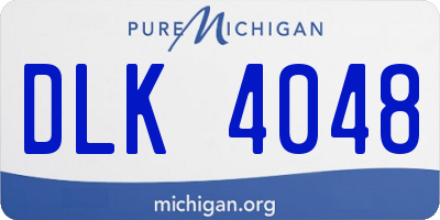 MI license plate DLK4048