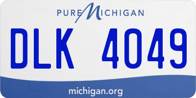 MI license plate DLK4049