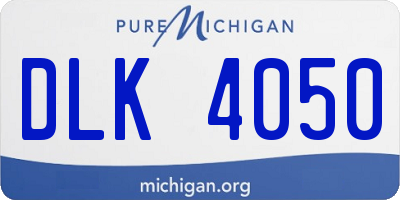 MI license plate DLK4050