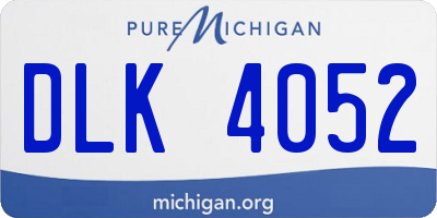 MI license plate DLK4052