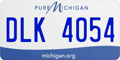 MI license plate DLK4054