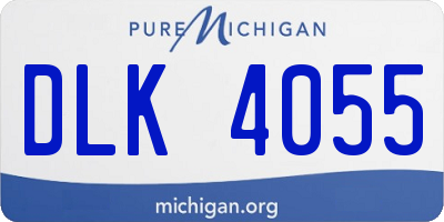 MI license plate DLK4055