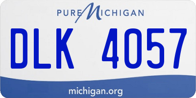 MI license plate DLK4057