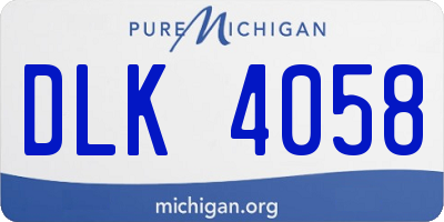 MI license plate DLK4058