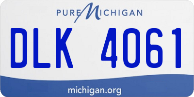 MI license plate DLK4061