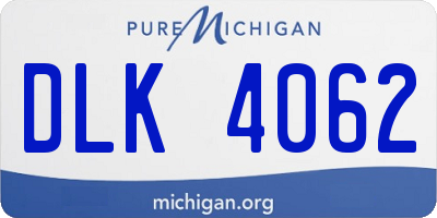 MI license plate DLK4062