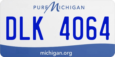 MI license plate DLK4064