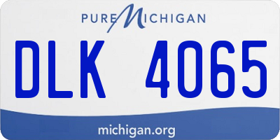 MI license plate DLK4065