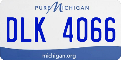 MI license plate DLK4066