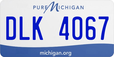 MI license plate DLK4067