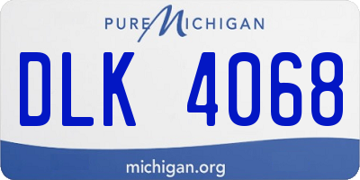 MI license plate DLK4068