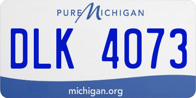 MI license plate DLK4073