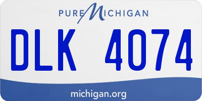 MI license plate DLK4074